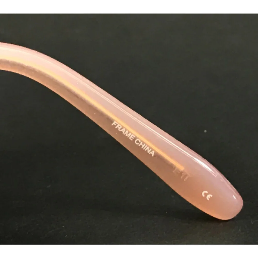 Fit For A Goddess Eyeglasses Frames FGO009 CRY Crystal Pink Cat Eye 55-18-150